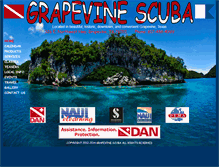 Tablet Screenshot of grapevinescuba.com